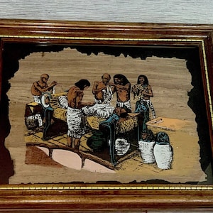 Rare Authentic Ancient Egyptian Papyrus -Ancient Mummification Art Framed