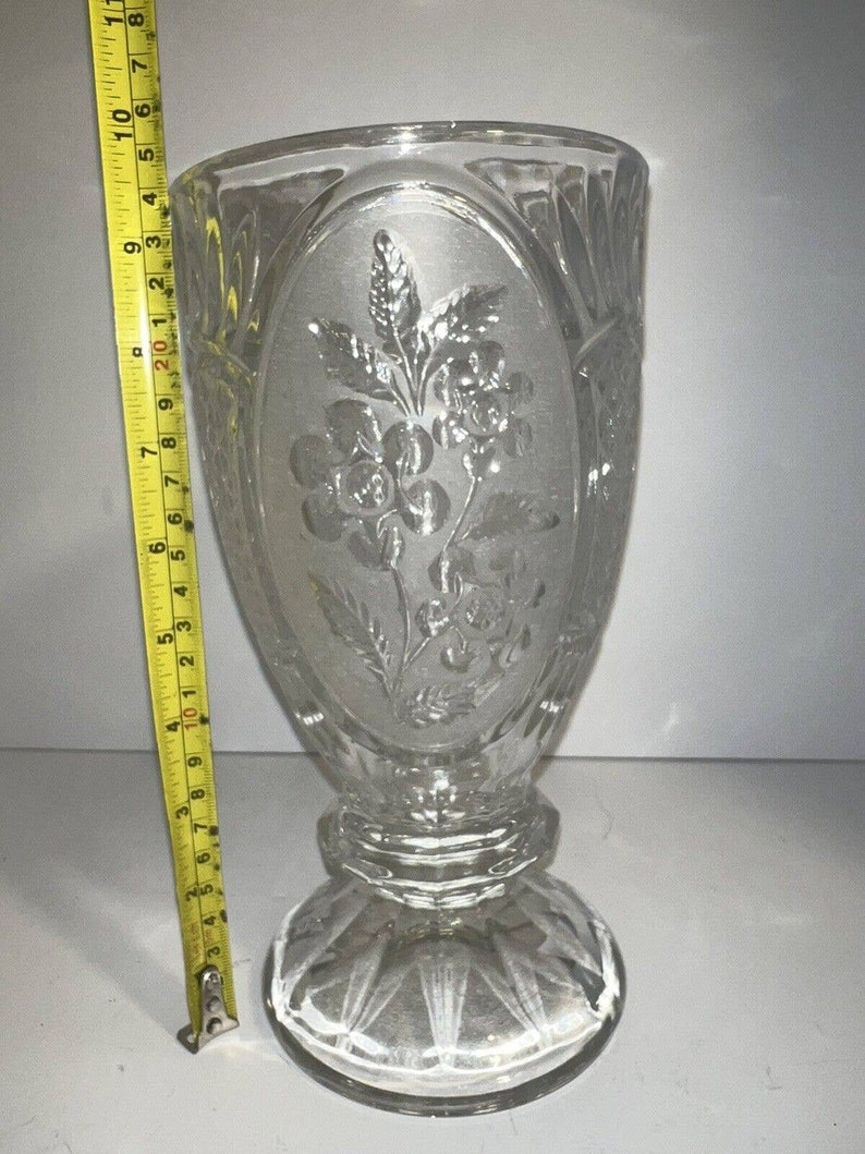 Zajecar Lead Crystal Footed Vase 9.5 Yugoslavia Vintage Etsy