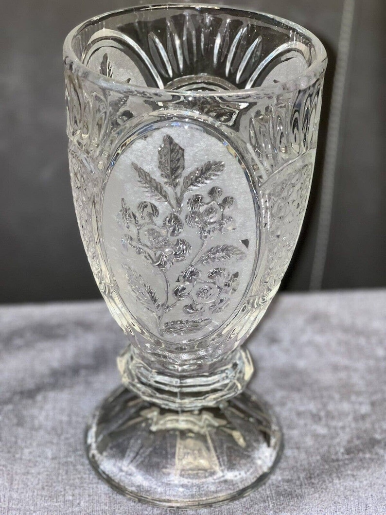 Zajecar Lead Crystal Footed Vase 9.5 Yugoslavia Vintage Etsy