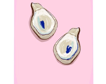 Oysters in Monaco, Digital Illustration from The Farmer's Market Series