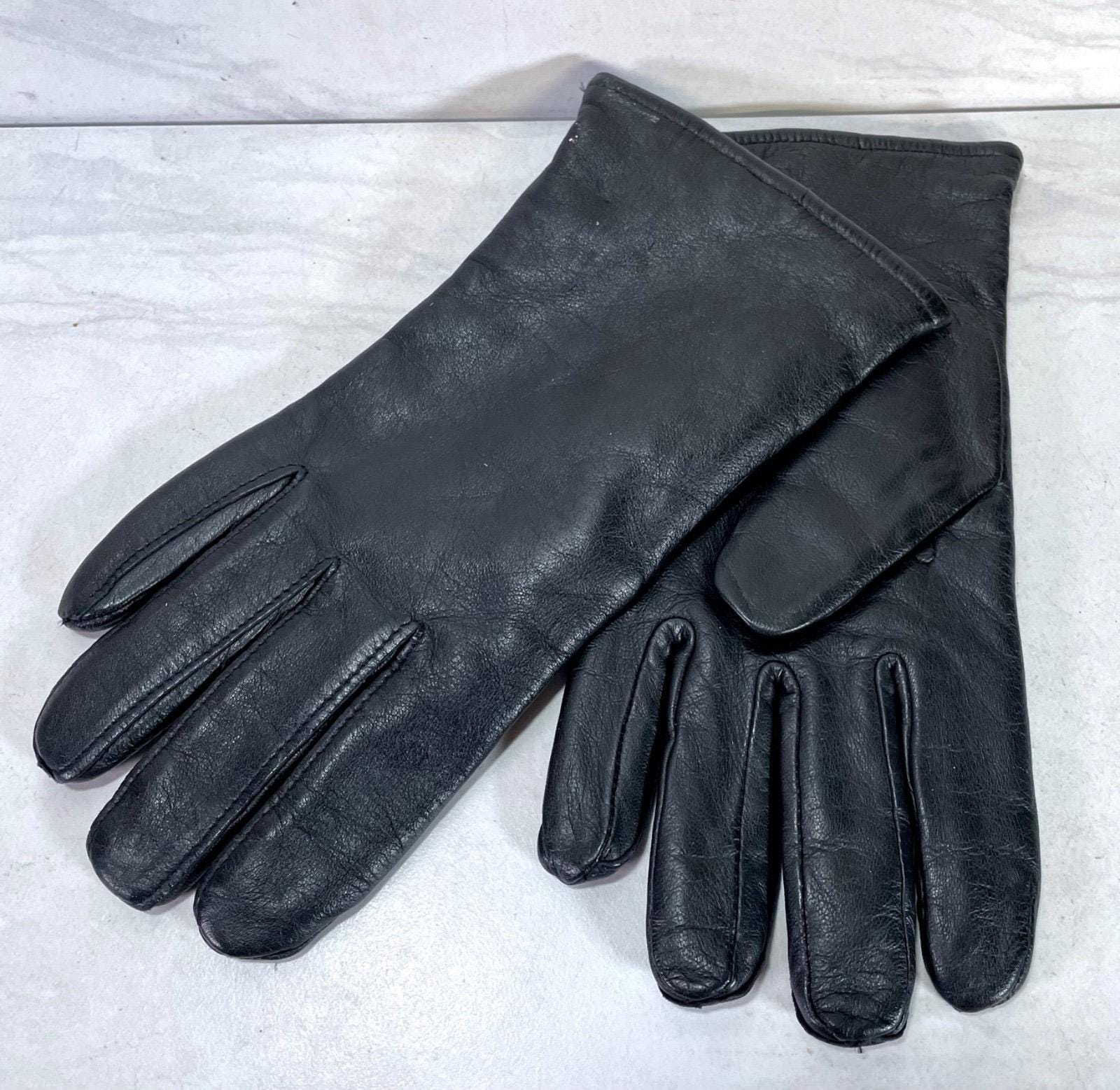 Black Leather Dress Gloves - Etsy