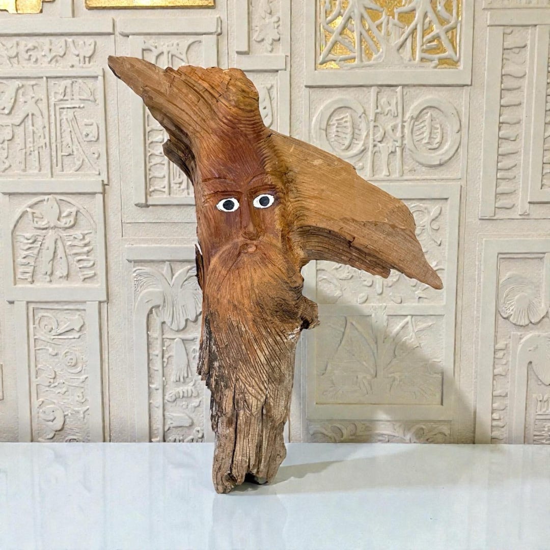 Vintage Hand-carved Wood Spirit or Mountain Man Folk Art Sculpture - Etsy
