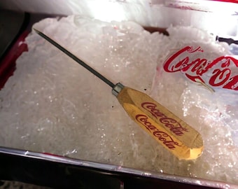 Vintage Coca Cola Ice pick vintage style Wood handle collectible
