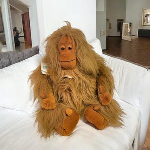 Vintage 1980s Orangutan Monkey Stuffie - Plush Creation Inc. 1988 with Tags