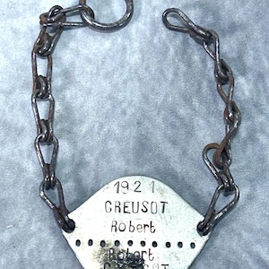 Vintage French Id Bracelet - Etsy