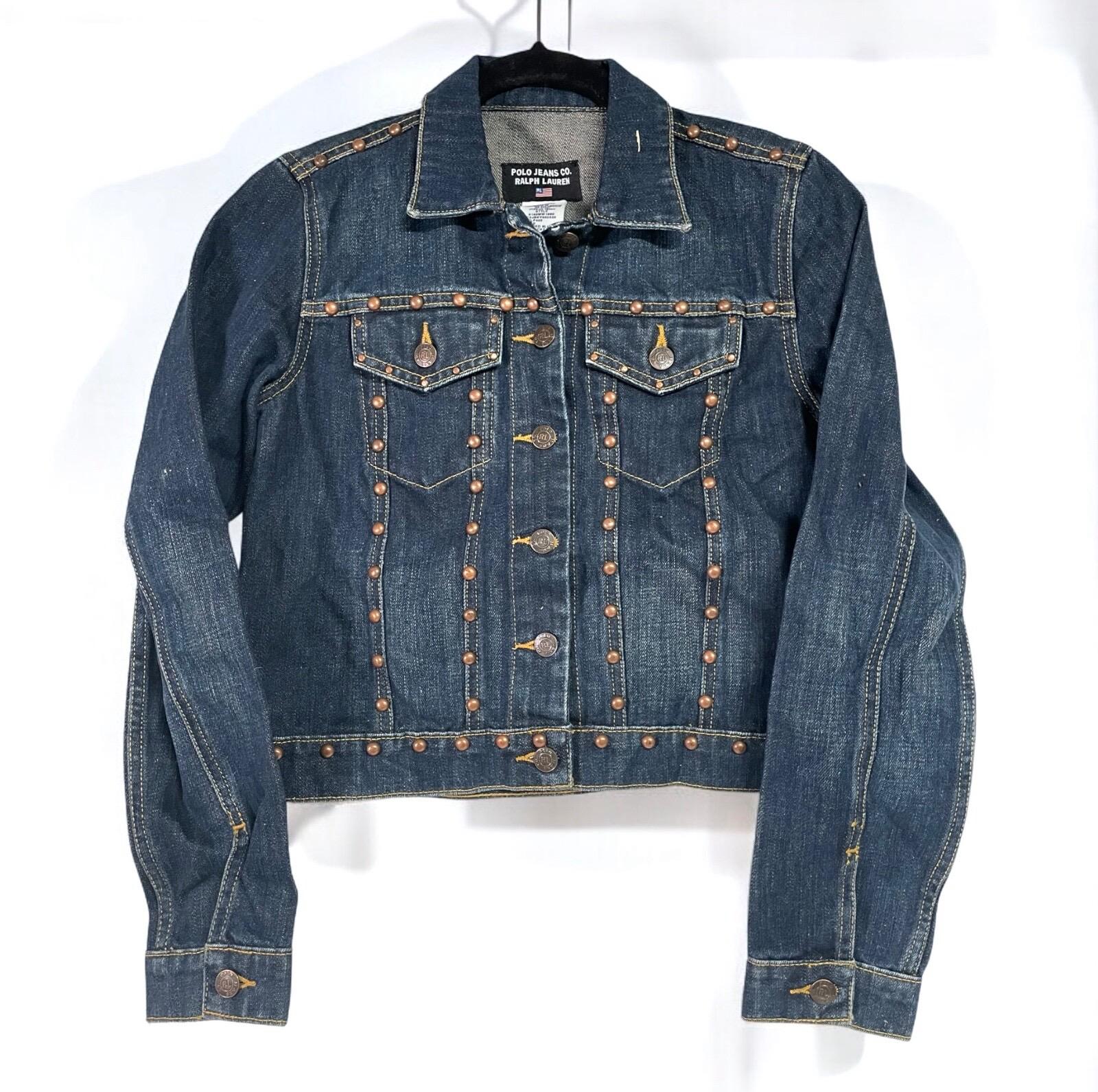 Ralph Lauren 90s Flag Denim Jacket - Etsy