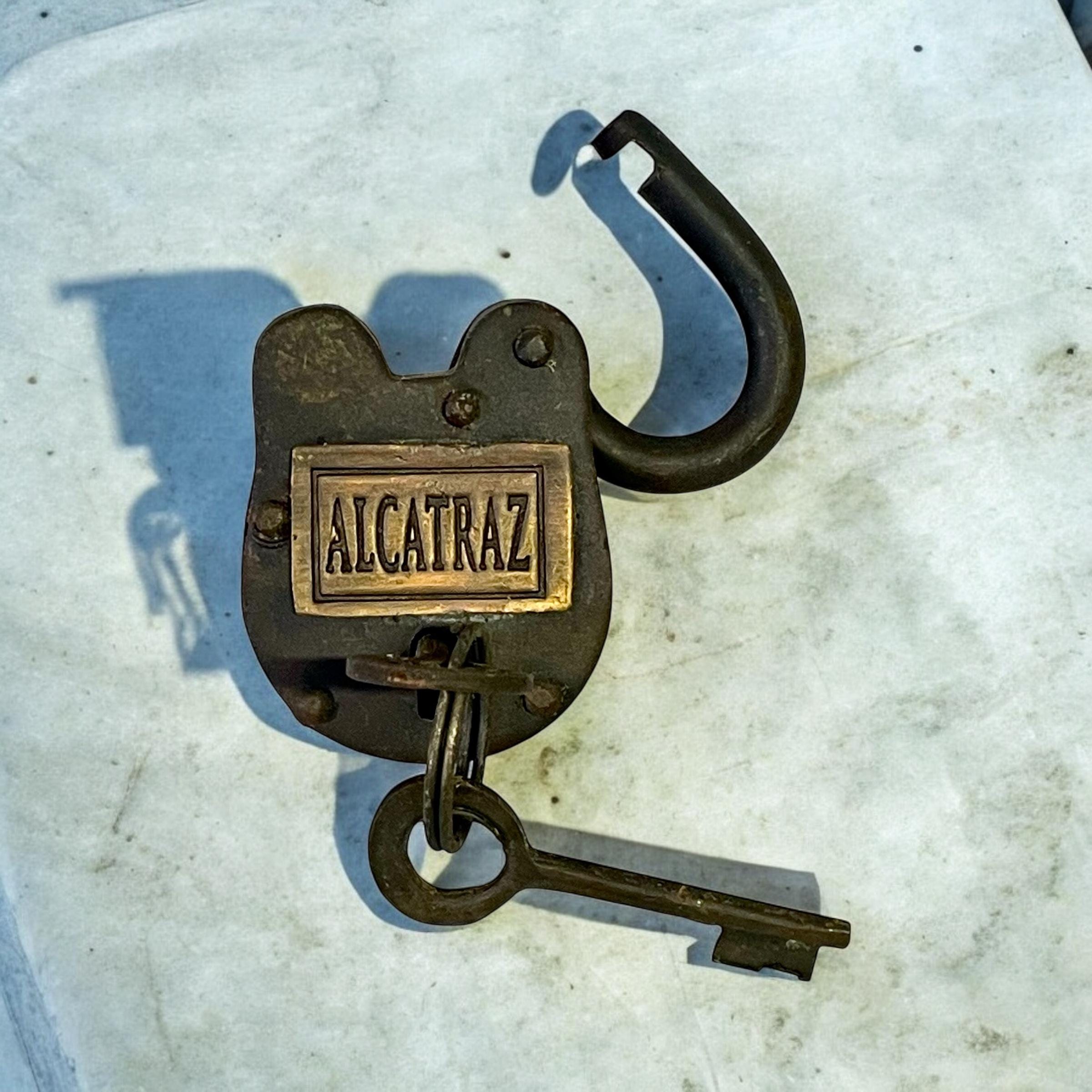 Alcatraz Lock ALCATRAZ Jail Lock With Keys Antique Finish Americana Old West - Etsy