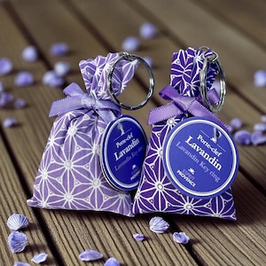 2 Lavender flowers sachets Keychains from Provence