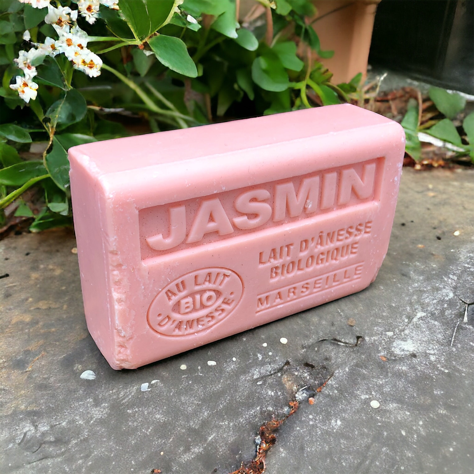 French Jasmin Artisanal bar soap Organic Donkey Milk Marseille France 125g (4.40oz)
