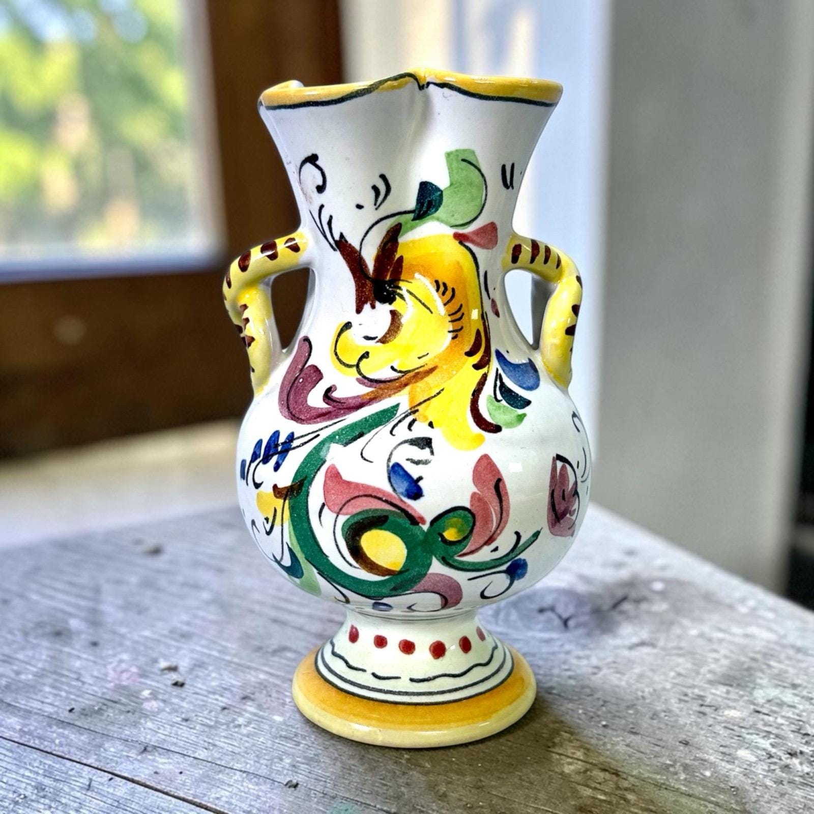 Deruta Vintage Vase - Etsy