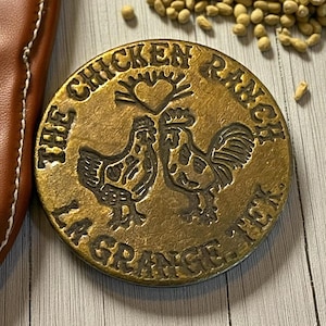 Old West The Chicken Ranch Saloon Brothel La Grange, Texas TOKEN Solid brass