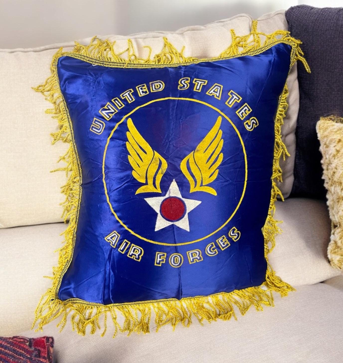 40’s〜50’s Souvenir pillow case Vintage U.S. Navy Satin Pillow Cover: WWII Korean War Souvenir - Etsy