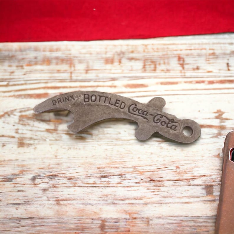 Vintage Cocacola Bottle Opener Necklace Americana
