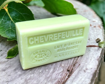 Honeysuckle Artisanal bar soap Organique Donkey Milk Marseille France 125gr (4.40oz)