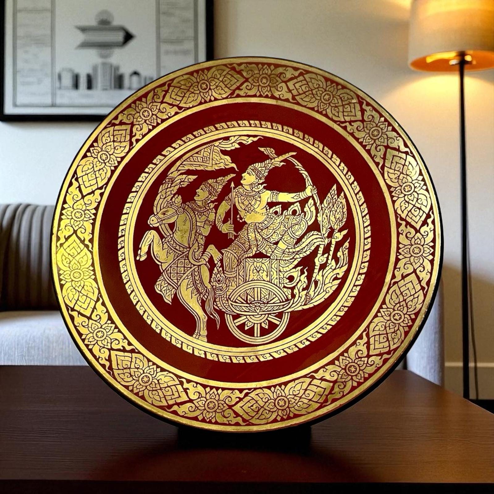 Vintage Thai Plate - Etsy