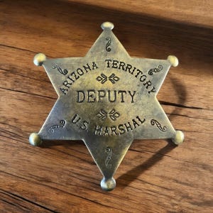 Cowboy Era Badge Insignia Arizona Territory Vintage patine Americana Country