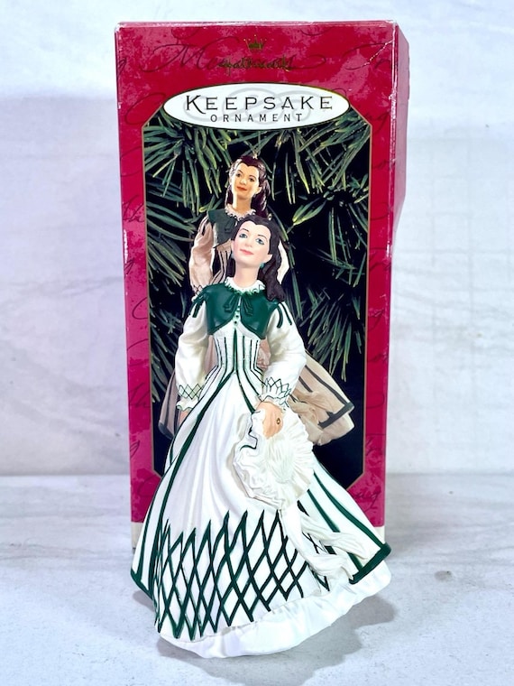 scarlett o'hara green and white dress Hallmark Ornament: Dress, 3rd in Series Signed on the back