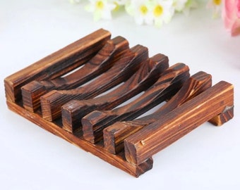 Soap Dish Bamboo Soap Holder Drain Box