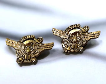 WWII期 US Navy イーグル紋章 925 シルバー ヴィンテージ ミリタ WW2 US Navy USN Officers Hat Badge Insignia (Multi-piece