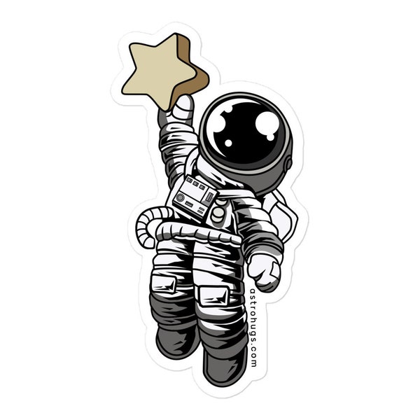 Astronaut Reach the Star - Bubble-free stickers