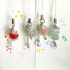 lotus flower keychain/phone charm | handmade