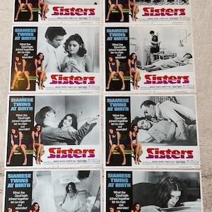 Complete Set (8) of 1973 Thriller &quot;SISTERS&quot; Original 11x14 Lobby Cards!