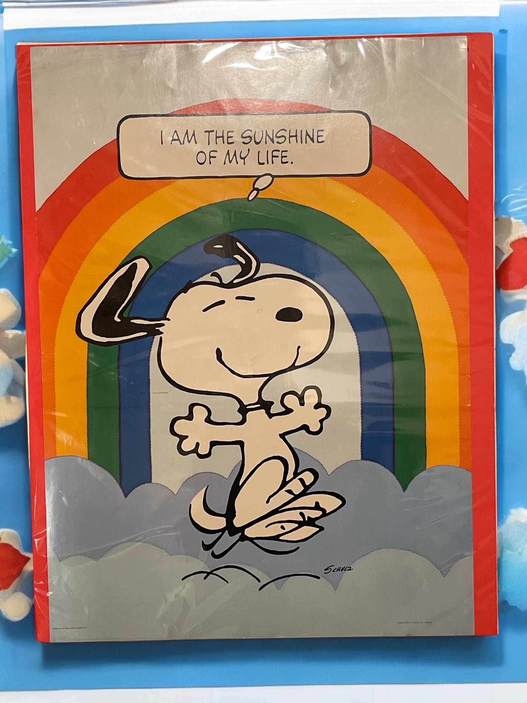 Andre×SNOOPY ポスター Snoopy Surfboard Poster with Sunglasses Vibe | Poster Store US