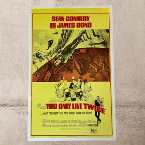 Vintage Sean Connery James Bond 007 &#39;You Only Live Twice&#39; Benton Window Card!
