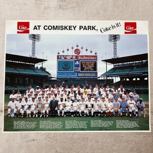 1983 MLB 50th Anniversary Old Timers Poster “Coke Is It!” Comiskey Park – 19x24