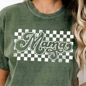 Mama SVG PNG DXF, Checkered Mom png, Retro Font Mama cut file, Grunge Mama png, Distressed Mama png Sublimation, Checkerboard T-Shirt Design