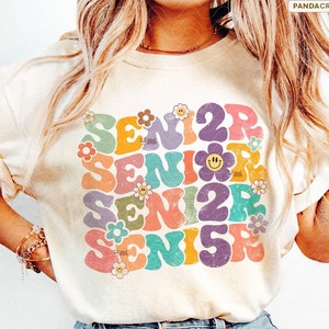 Senior 2025 PNG, Groovy Floral Senior Shirt Sublimation, Class of 2025 png, Retro Graduation png, Vintage Senior Vibes png digital download