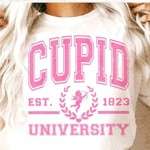 Cupid University SVG PNG, Valentine PNG sublimation, Valentines Day T-Shirt svg Cricut Cut File, Love, Cupid DtF Transfer Digital Download