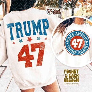 Distressed Trump 47 Png, MAGA Png, Make America Trump Wieder Png, Sublimationsentwurf, 2025 Trumpf DTF digitaler Download, Trumpf T-Shirt png