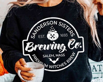Trending Halloween SVG PNG DXF, Sanderson Sisters png Sublimation, Hocus Pocus Brewing Co T-Shirt Design, Cricut Cut File, Digital Download