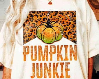 Descarga de diseño de camiseta con diseño de calabaza, sublimación de estampado de leopardo otoñal, Halloween occidental, otoño, Acción de Gracias retro