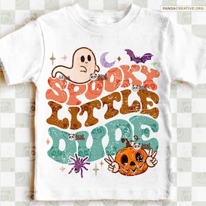 Spooky Dude PNG, Boys Halloween PNG, Kids Ghost png, Toddler Halloween png Sublimation, Halloween Infant png Shirt Design, Digital Download