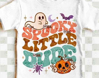 PNG Spooky Dude, PNG Halloween per ragazzi, PNG Fantasma per bambini, PNG Halloween per bambini, PNG Sublimazione, Design per maglietta Halloween per neonati, Download digitale