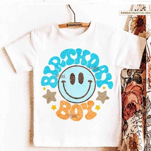Groovy Birthday Boy PNG, Retro Birthday Dude PNG, Happy Birthday Party Shirt Sublimationsdesign, Geburtstag Prinz Kleinkind Jungen PNG herunterladen