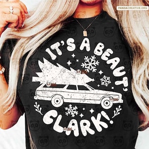 Family Christmas Shirt SVG, It&#39;s a Beaut Clark svg cut file, Clark Griswold PNG Download, Holiday Vacation, Funny Christmas Decor Printable
