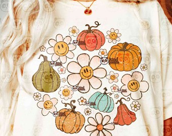 Retro Cozy Season PNG, Fall Shirt DTF Design Sublimation, Thanksgiving png, Pumpkins Happy Flowers, Autumn Vibes, Fall png Pumpkin Patch png