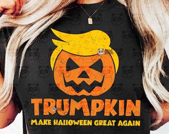 Trumpkin SVG PNG | Make Halloween Great Again | Funny Trump Shirt Design Cricut, Halloween svg Cameo Silhouette Cut File Digital Download