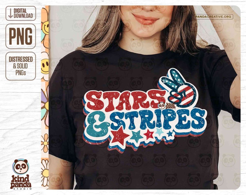 Stars and Stripes PNG Sublimation File, Distressed Retro America png, 4th Of July png, Trendy USA Shirt png Digital Download Vintage USA png