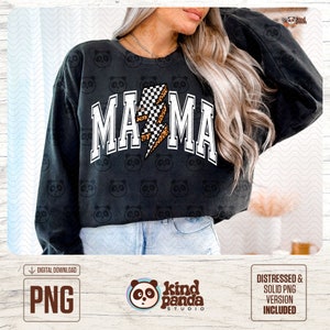 MAMA Lightning Graphic Round Neck Tee