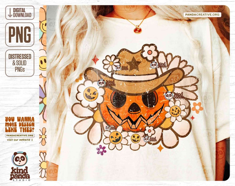 Floral Western Pumpkin PNG, Retro Halloween Sublimation, Cowboy Pumpkin, Country Fall Shirt png, Vintage Boohaw, Cowboo, Howdy Pumpkin png digital download