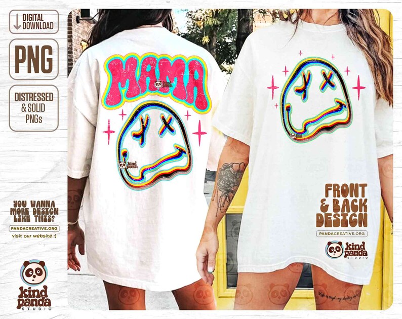 Trendy Smile Face Mama PNG Sublimation, Neon Hot Mom Summer png, Hoodie Shirt Front Back Design, Groovy Popular Preppy mom png download