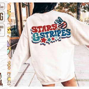 Stars and Stripes PNG Sublimation File, Distressed Retro America png, 4th Of July png, Trendy USA Shirt png Digital Download Vintage USA png