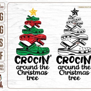 Drôle de Noël SVG PNG, Crocin 'autour du sapin de Noël, conception de vacances d'hiver, chemise de Noël png Téléchargement numérique par sublimation