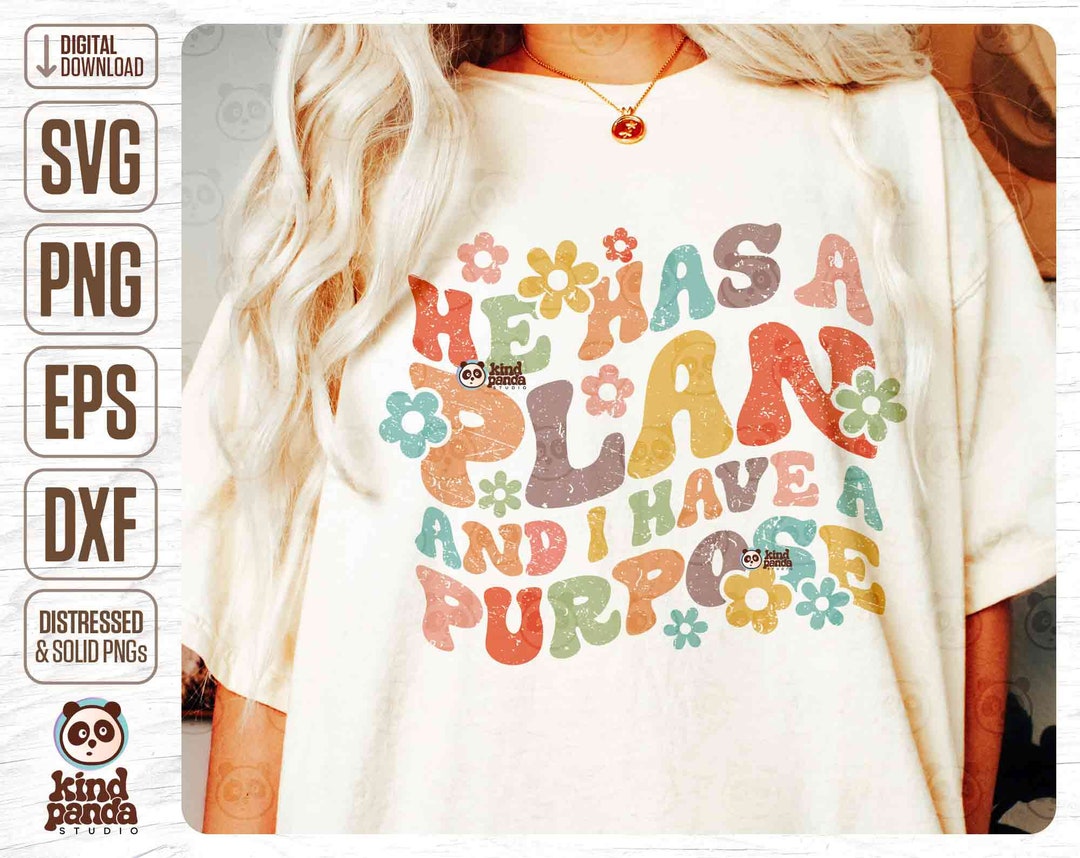 Groovy Christian SVG PNG, Retro Jesus Love, He Has a Plan I Have a ...