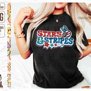 Stars and Stripes PNG Sublimation File, Distressed Retro America png, 4th Of July png, Trendy USA Shirt png Digital Download Vintage USA png