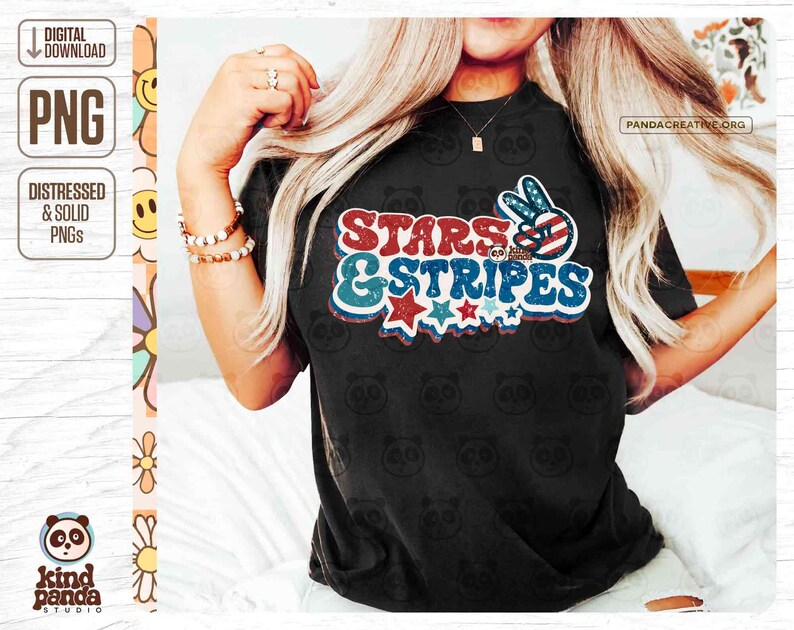 Stars and Stripes PNG Sublimation File, Distressed Retro America png, 4th Of July png, Trendy USA Shirt png Digital Download Vintage USA png